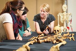 Anthropology students with Professor